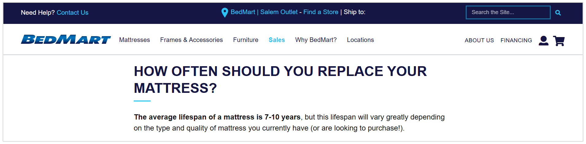Direct answer under heading